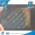 High quality anti-counterfeit adhesive transparent hologram sticker sheet